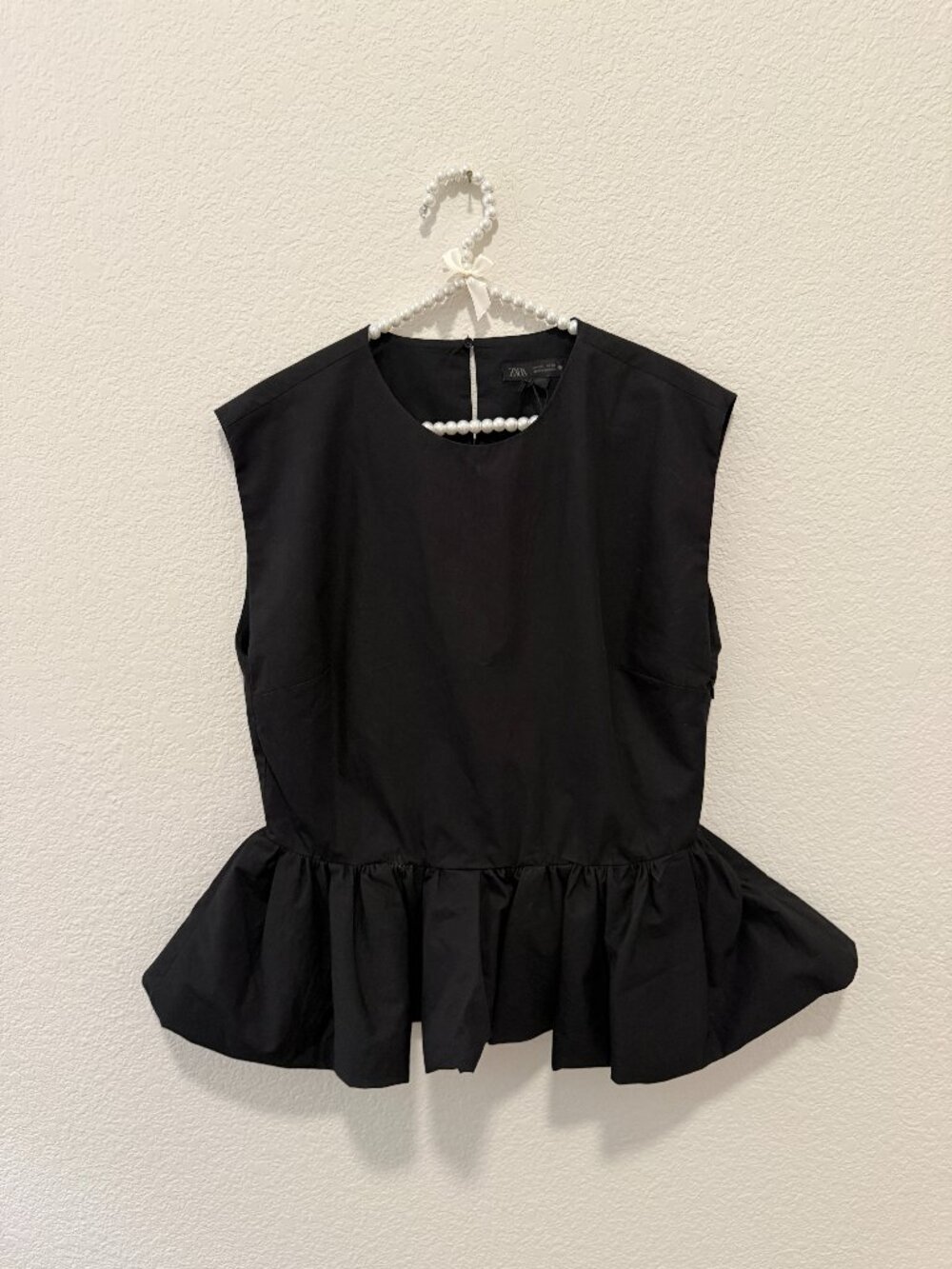 Adorable Poplin Top Zara Size L NWT